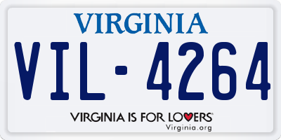 VA license plate VIL4264