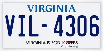 VA license plate VIL4306