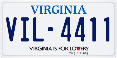 VA license plate VIL4411