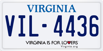 VA license plate VIL4436