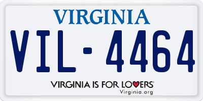 VA license plate VIL4464