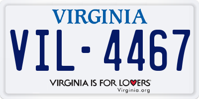 VA license plate VIL4467