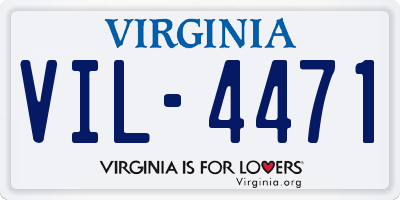 VA license plate VIL4471