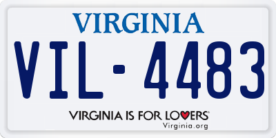 VA license plate VIL4483