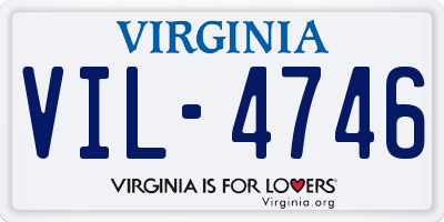 VA license plate VIL4746