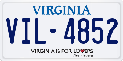 VA license plate VIL4852