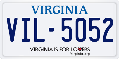 VA license plate VIL5052