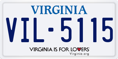 VA license plate VIL5115