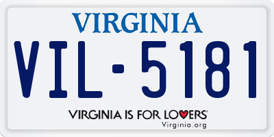 VA license plate VIL5181
