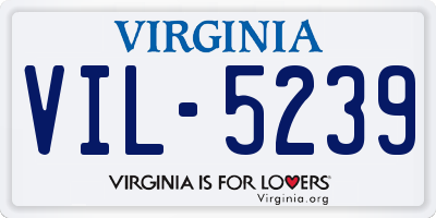 VA license plate VIL5239