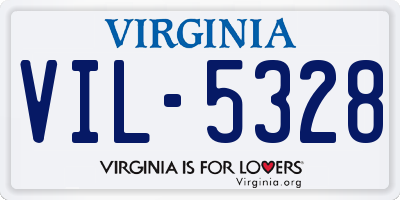 VA license plate VIL5328