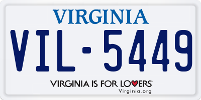 VA license plate VIL5449