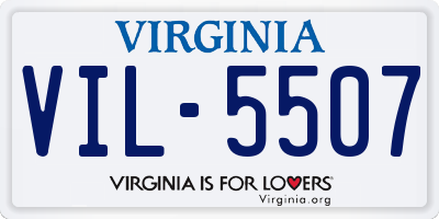 VA license plate VIL5507