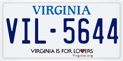 VA license plate VIL5644