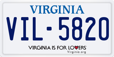 VA license plate VIL5820