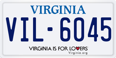 VA license plate VIL6045