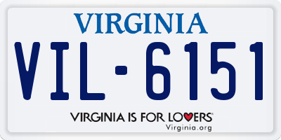 VA license plate VIL6151