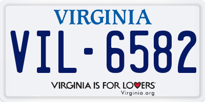 VA license plate VIL6582