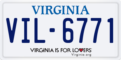VA license plate VIL6771