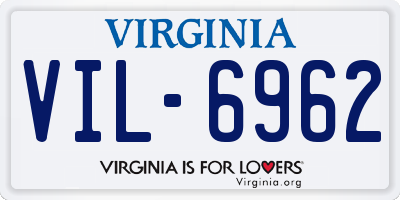 VA license plate VIL6962