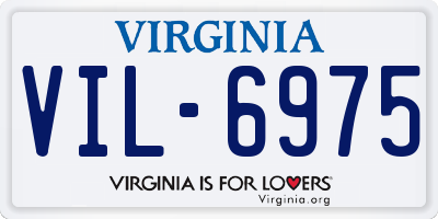 VA license plate VIL6975