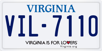 VA license plate VIL7110