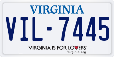 VA license plate VIL7445
