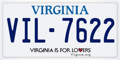 VA license plate VIL7622