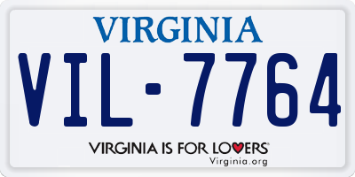VA license plate VIL7764