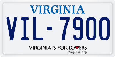 VA license plate VIL7900
