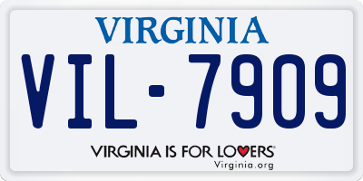 VA license plate VIL7909