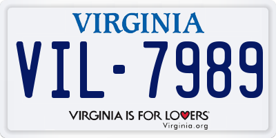 VA license plate VIL7989