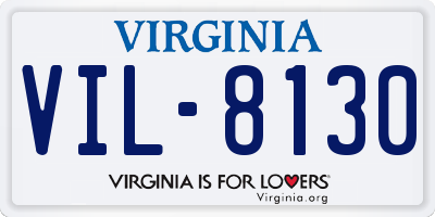 VA license plate VIL8130
