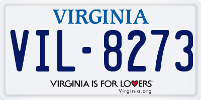 VA license plate VIL8273