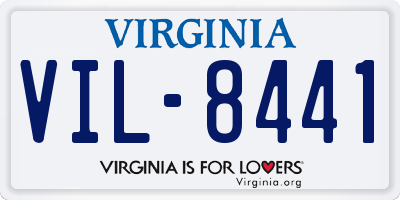 VA license plate VIL8441