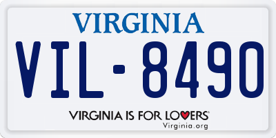 VA license plate VIL8490