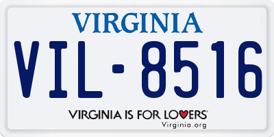 VA license plate VIL8516