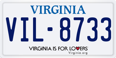 VA license plate VIL8733