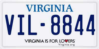 VA license plate VIL8844