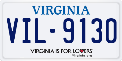 VA license plate VIL9130