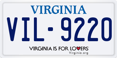 VA license plate VIL9220