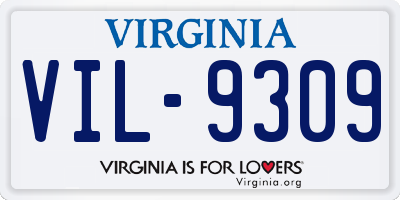 VA license plate VIL9309
