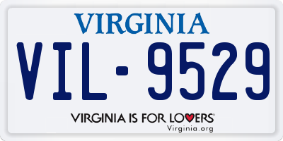 VA license plate VIL9529