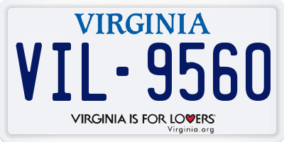 VA license plate VIL9560