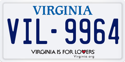 VA license plate VIL9964