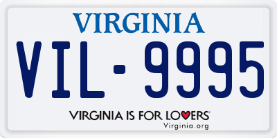 VA license plate VIL9995