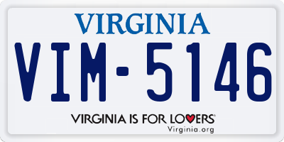 VA license plate VIM5146