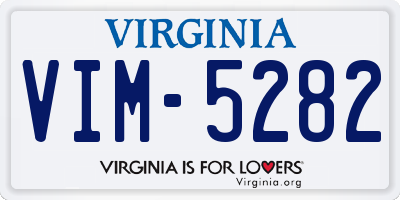 VA license plate VIM5282