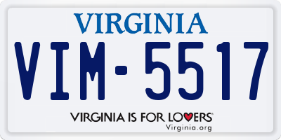 VA license plate VIM5517