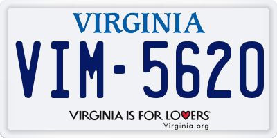 VA license plate VIM5620